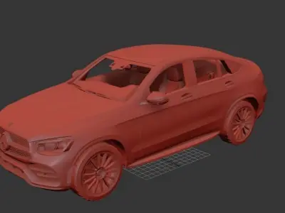 Mercedes Benz GLC class Mk1f C253 coupe AMG Line 2019 3D print model