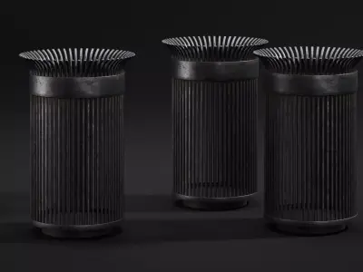 Garbage Set Low-poly 3D model