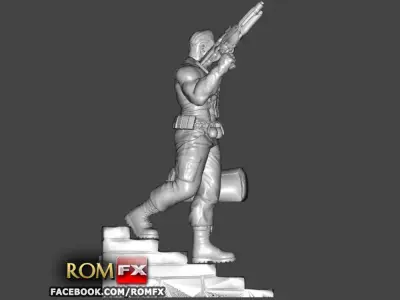 The Punisher - Action Figure - Diorama Printable 3D print model