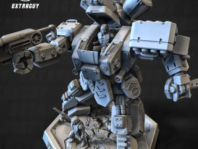 Heavy Mech Cody 100mm Static Set 3D print model