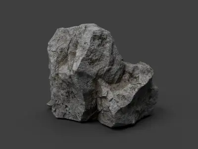 Rock 6-8 Low-poly 3D model