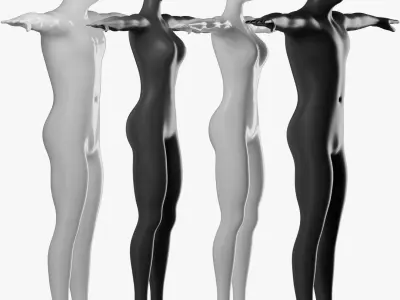  Animated mannequins of women and men 