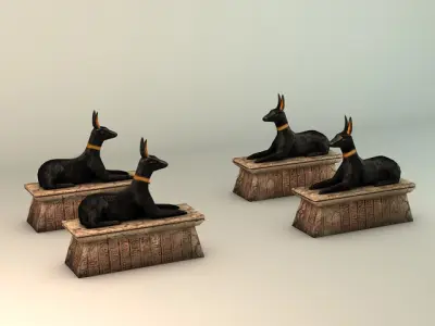 Egyptian Anubis Statue 3D print model