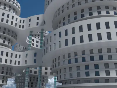 Skyscrapers and Building 1 3D Model Pack