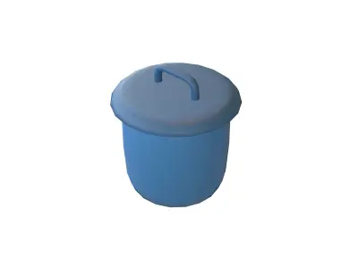 Rubbish Bin Icon V1 003 Low-poly 3D model
