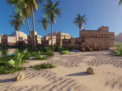 Oasis Scene 3D model