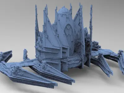 Sci-Fi Ocean Tech ship 1 3D model