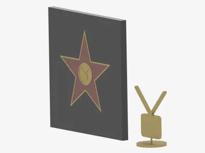 Hollywood Walk of Fame Television Icon 3D model