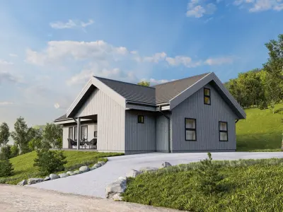 Scandinavian summer house  3D model