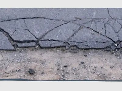 Asphalt Break-3D Scan 3D model