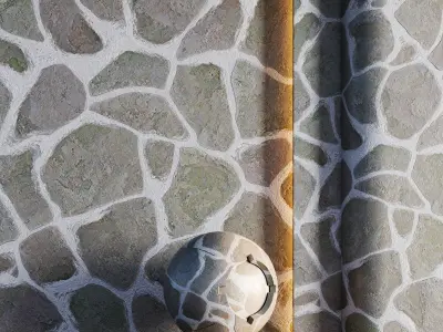 No08 Slate Floor Stone - PBR - 4K - PNG - Seamless Low-poly 3D model