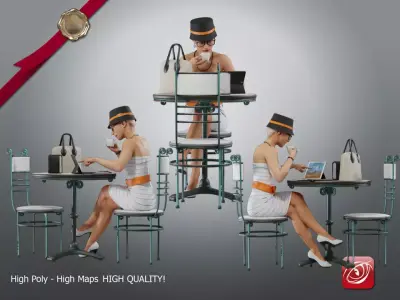 Casual Female A CC 21 30 006 3D model