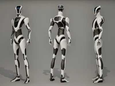 Robot 8 Low-poly 3D model