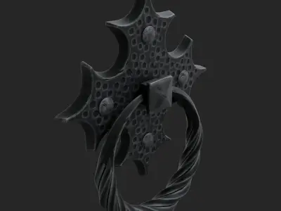 Forged handle Low-poly 3D model