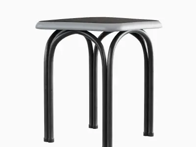 Steel Stool 01  3D model