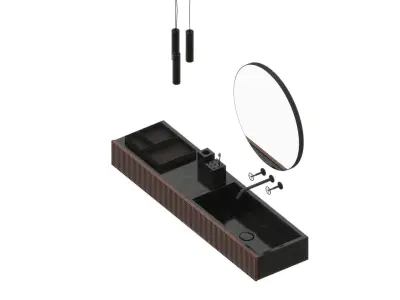 washbasin SALVATORI ADDA  Rectangular washbasin 3D model