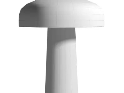 Reverse Table Lamp Travertine Bronze Brass Low-poly 3D model