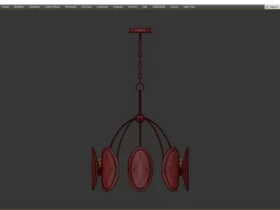  Hudson Valley Danes Chandelier Low-poly 3D model