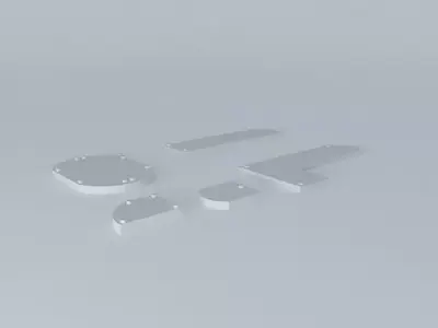Ferragens-vidro set of metal pieces Free 3D model