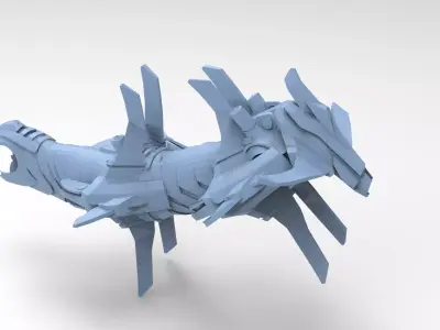 Transformer tail 2 Low-poly 3D model