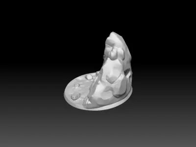 Fantasy Miniature Base -3D printing  model 3D print model