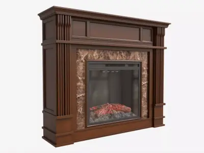 Hidden Media Shelf Fireplace Tantramar 3D model