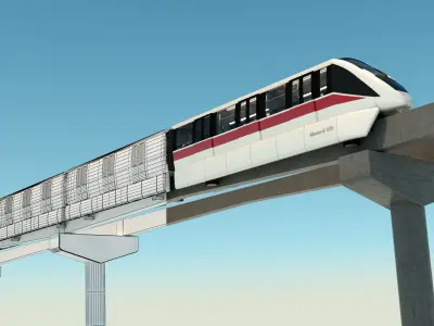 MONORAIL san francisco light rail project 3D model