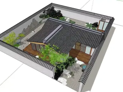Bed and Breakfast - Japanese architecture 3D model