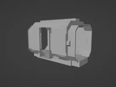sci-fi  corridor pack Low-poly 3D model
