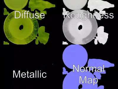 Curly Moss Art model pack Low-poly 3D model