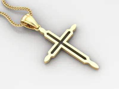 Cross Light Gold 4CP050 3DM STL 3D print model