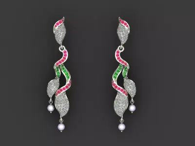 Earring 001 3D print model