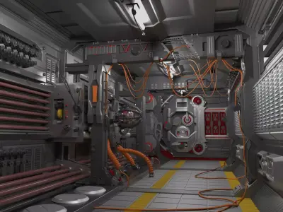 SCI FI CORRIDOR 3D MODEL 3D model