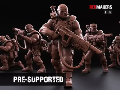 Jungle Fighters - Squad of the Imperial Force 3D print model