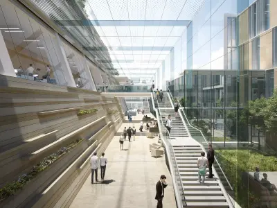 Modern University Research Center with Campus Entrance 3D model