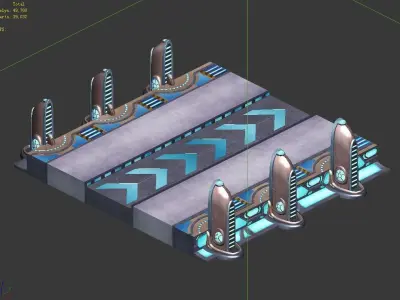 Star Alliance - Roadside Signpost 01 3D model