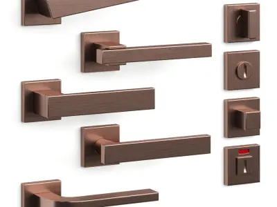 Olivari door handles set2 3D model