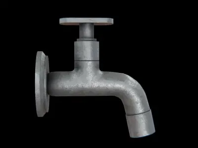 Compression Tap dirty Low-poly 3D model