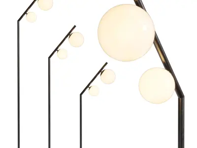 THEODORA MODERN floor light scene 01 Low-poly 3D model