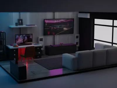 Multi-functional living space Free 3D model