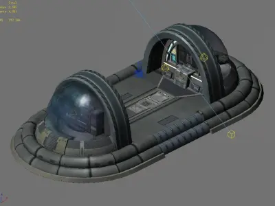Space station - ground function small building 3D model