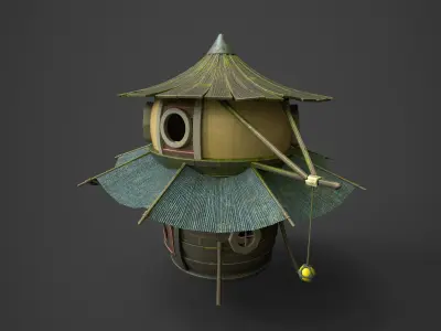 Stylized House 3d Model Low-poly 3D model