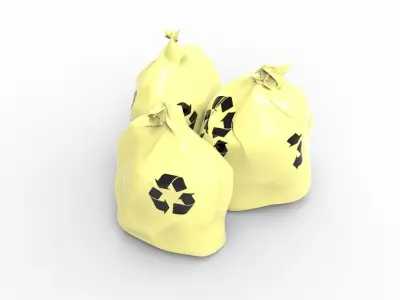 RUBBISH YELLOW 3D model
