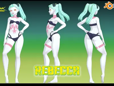REBECCA CYBERPUNK EDGERUNNER 3D model