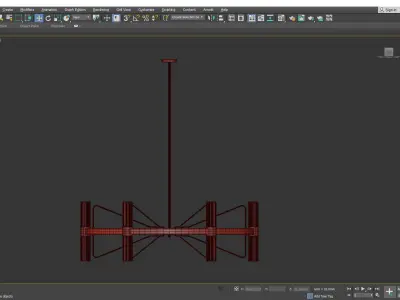 Mass Transit Chandelier Low-poly 3D model