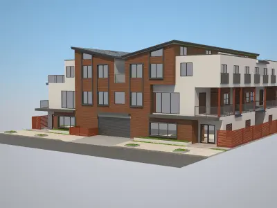 Apartment Building 11 3D model purchase