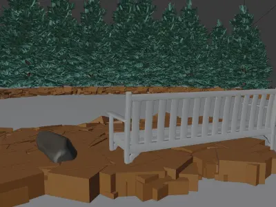 Lake View Scene 3D model
