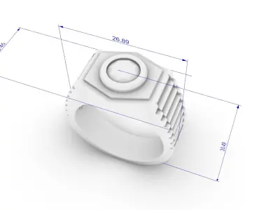 Modern Architectural Style Ring JDBCo 3D print model