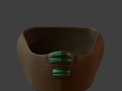 Gas mask helmet 3d model scifi Low-poly  Low-poly 3D model 261
