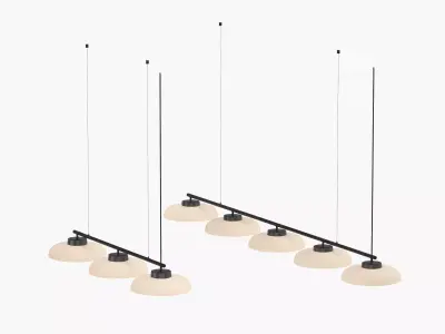 Devorm Split Straight Rail Pendant Dome Lamps 3D model